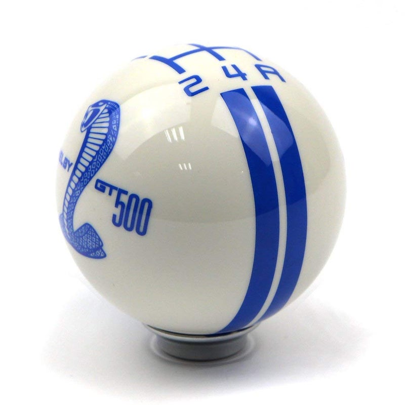 Dreamseek for Ford Mustang Car Gear Shift Knob 5 Speed Cobra Logo Manual Handle Ball (Blue) - Image 4